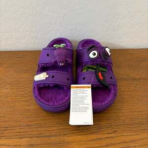 McDonald's x Crocs Grimace Cozzzy Sandal Purple Fur Lined Slides